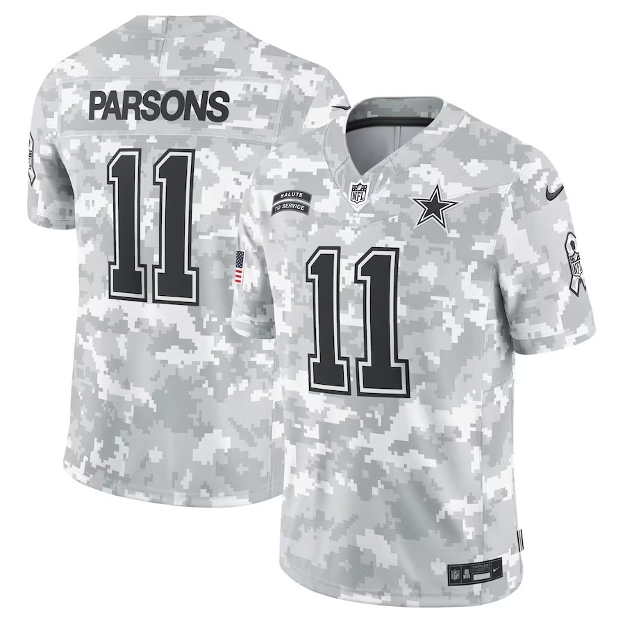 Men's Dallas Cowboys Micah Parsons Nike Arctic Camo 2024 Salute to Service Limited Jersey - Jersey