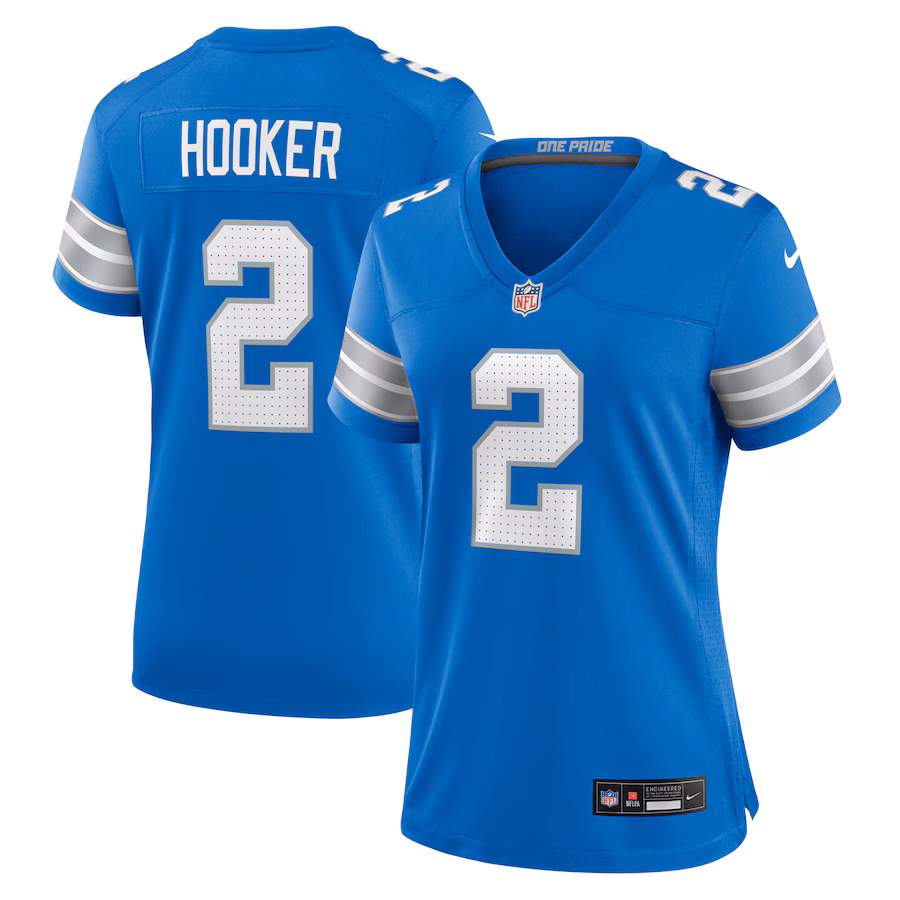Women's Detroit Lions Hendon Hooker Nike Blue Team Game Jersey - Jersey