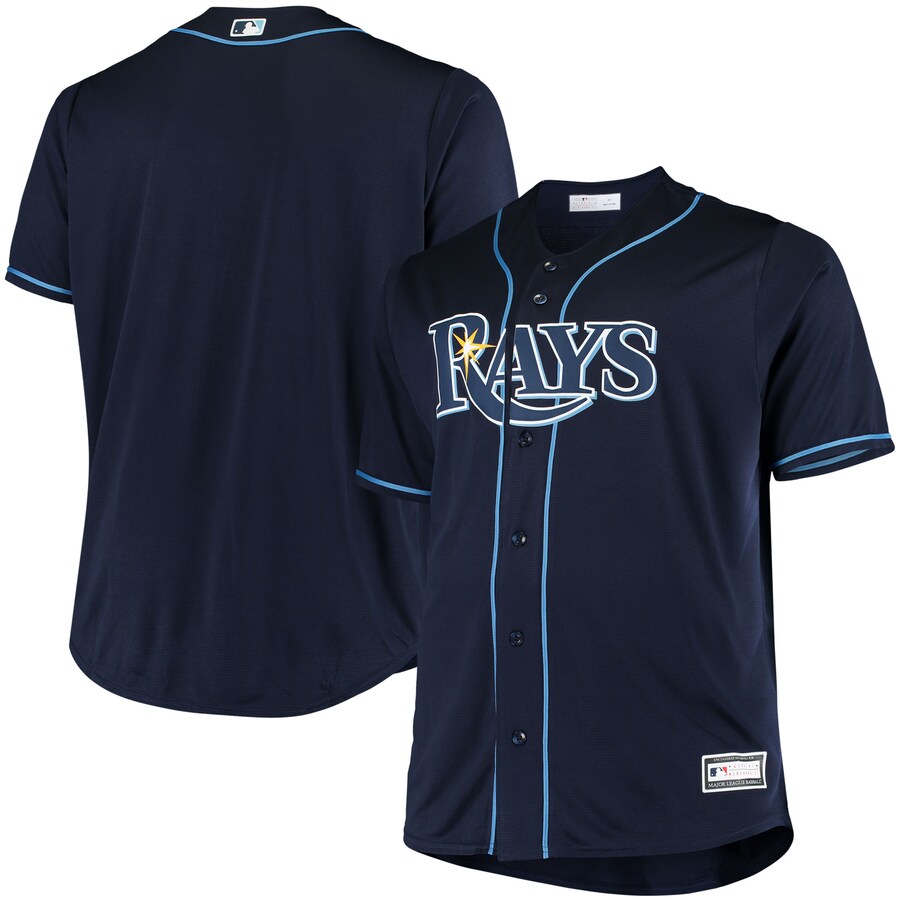 Men's Tampa Bay Rays Navy Big & Tall Replica Alternate Team Jersey - Jersey