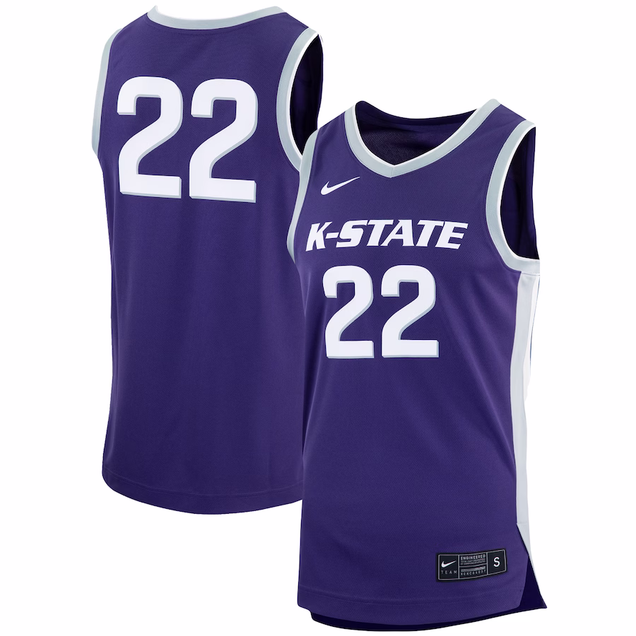 #22 Kansas State Wildcats Nike Replica Basketball Jersey - Purple - Jersey