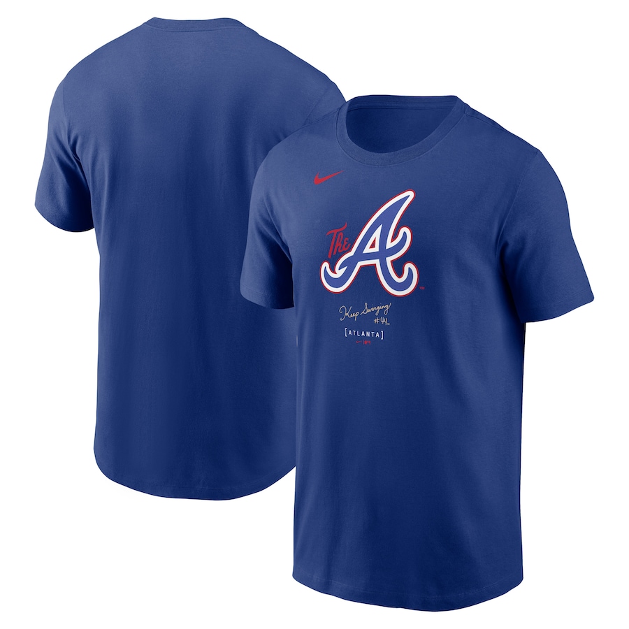 Men's Atlanta Braves Nike Royal City Connect Large Logo T-Shirt - Jersey