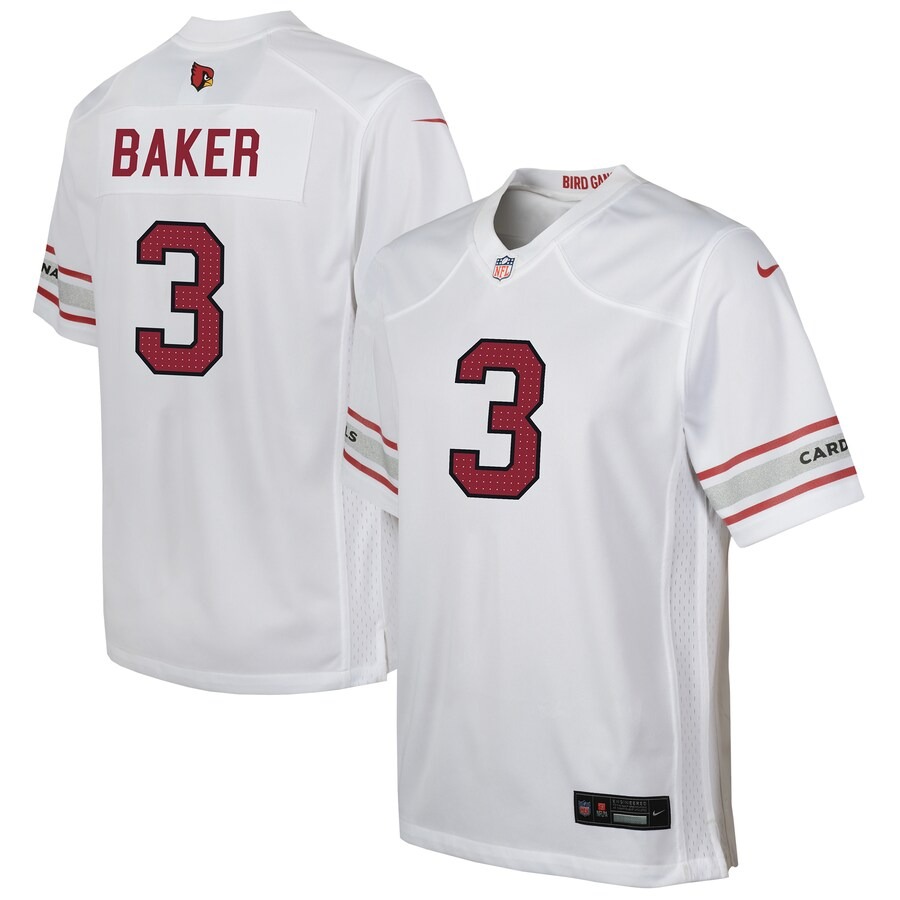 Youth Arizona Cardinals Budda Baker Nike White Game Jersey - Jersey