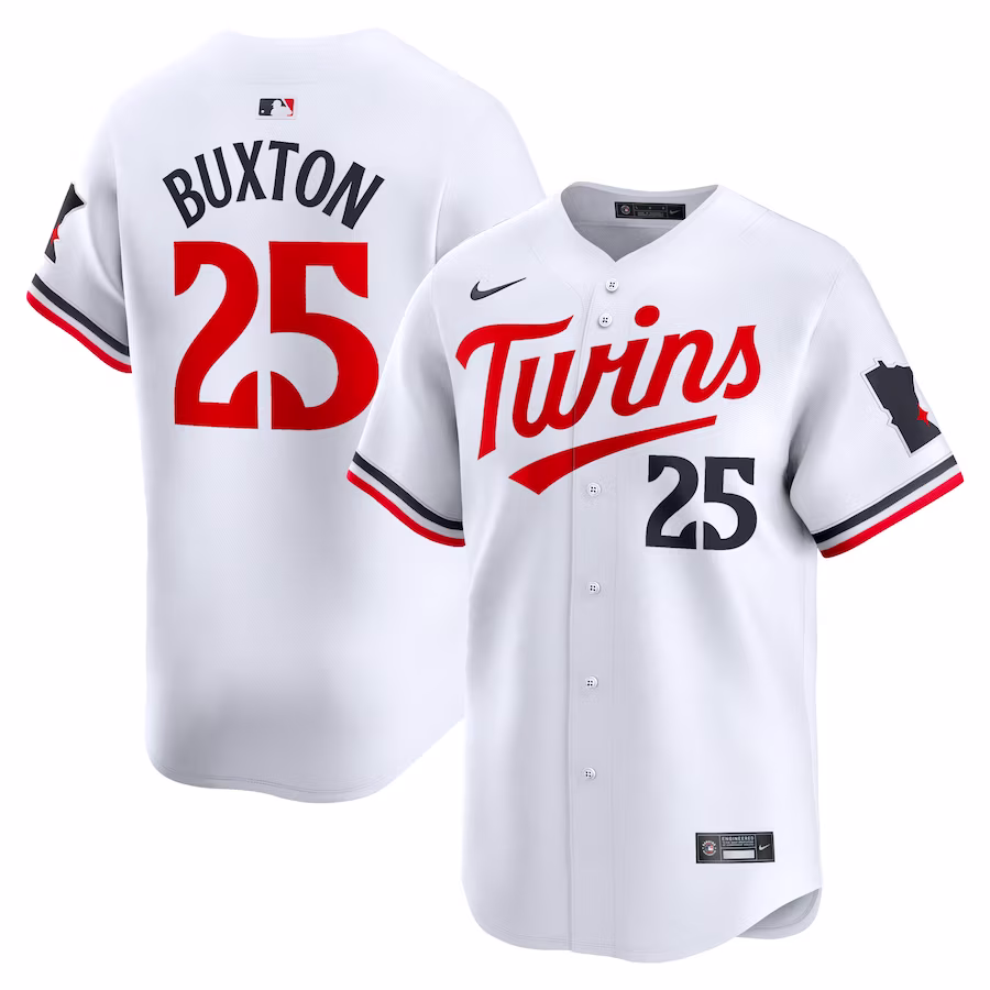 Men's Minnesota Twins Byron Buxton Nike White Home Limited Player Jersey - Jersey