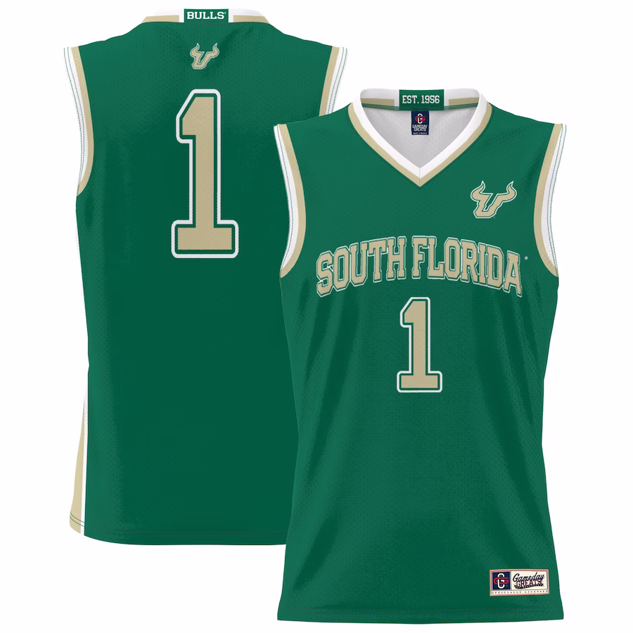 #1 South Florida Bulls GameDay Greats Unisex Lightweight Basketball Jersey - Green - Jersey