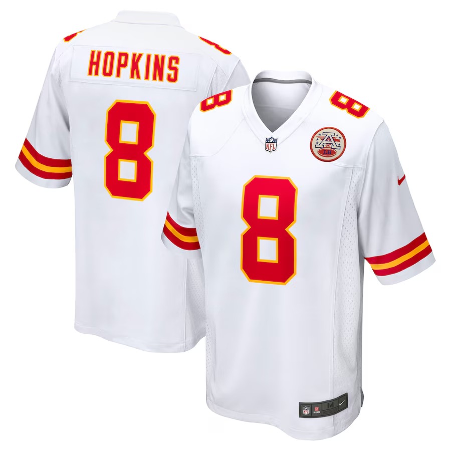 Men's Kansas City Chiefs DeAndre Hopkins Nike White Player Game Jersey - Jersey