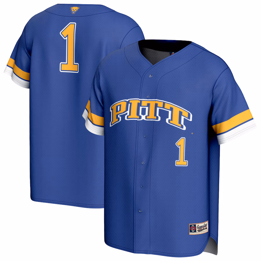 Unisex GameDay Greats #1 Royal Pitt Panthers Lightweight Collegiate Baseball Fashion Jersey - Jersey