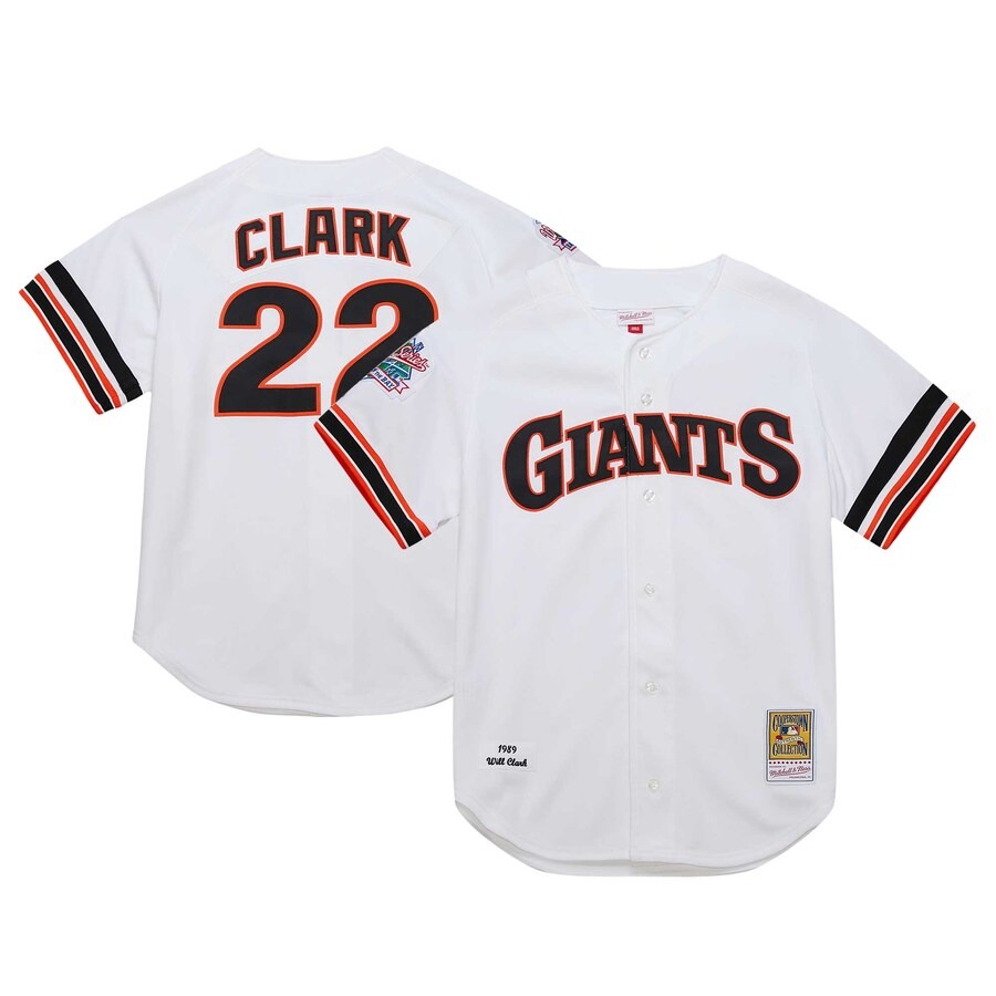 Men's San Francisco Giants Will Clark Mitchell & Ness White Cooperstown Collection 1989 Authentic Jersey - Jersey