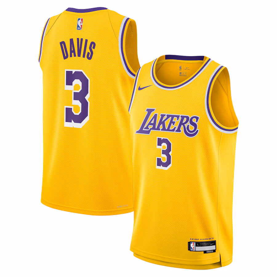 Youth Los Angeles Lakers Anthony Davis Nike Gold Swingman Jersey - Icon Edition - Jersey