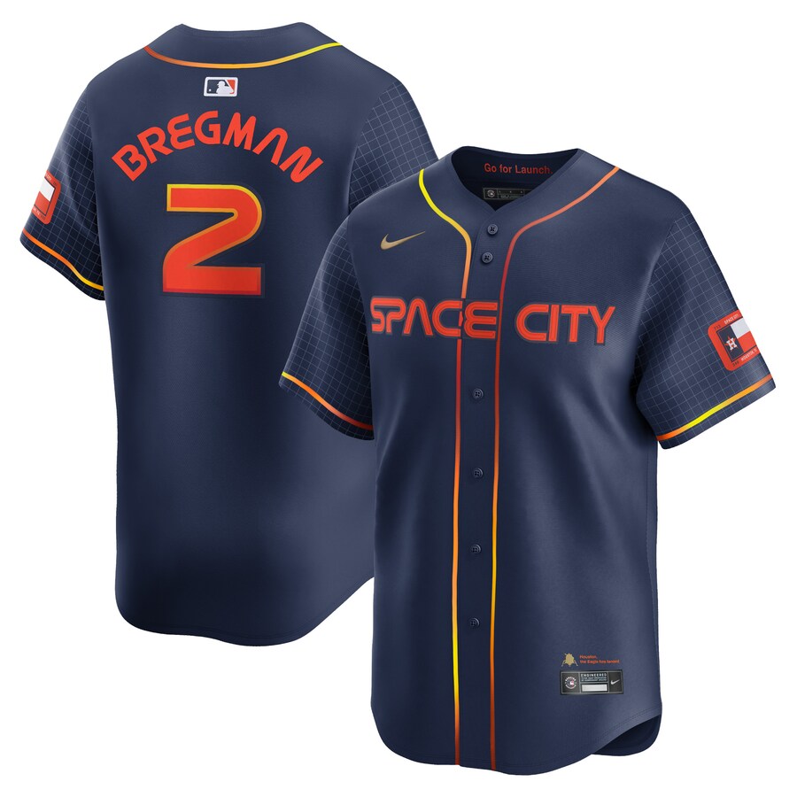 Men's Houston Astros Alex Bregman Nike Navy City Connect Limited Player Jersey - Jersey