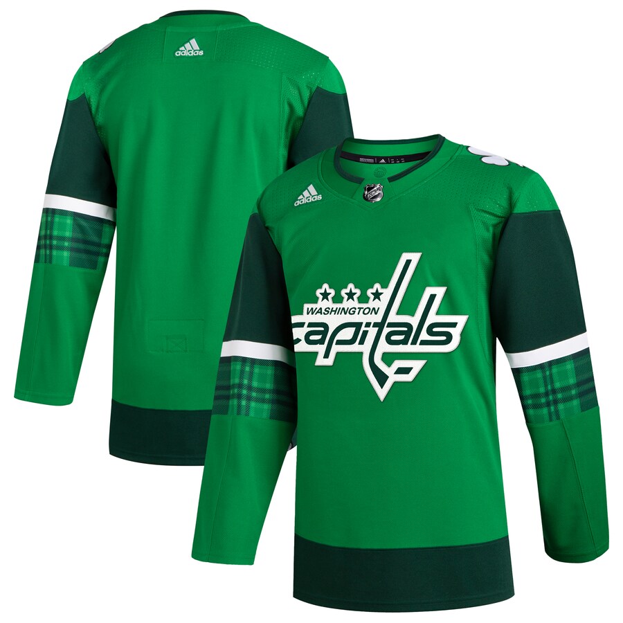 Men's Washington Capitals  adidas Kelly Green 2023 St. Patrick's Day Primegreen Authentic Jersey - Jersey