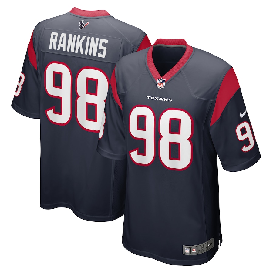Men's Houston Texans Sheldon Rankins Nike Navy Game Player Jersey - Jersey