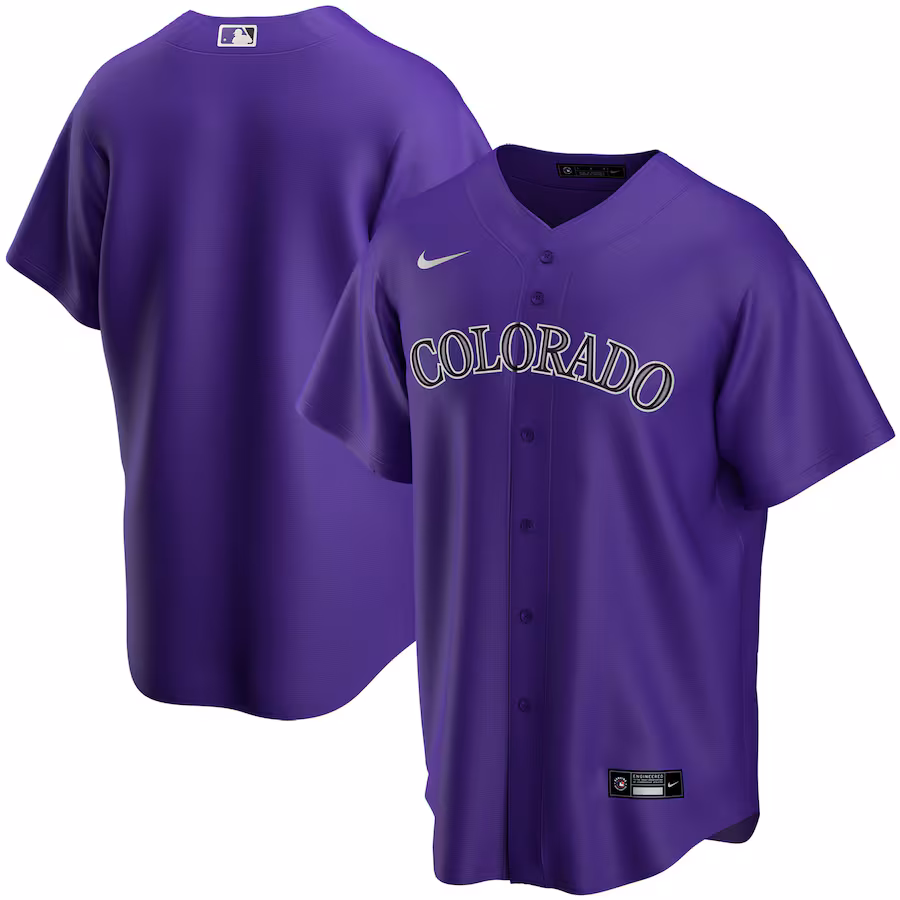 Youth Colorado Rockies Nike Purple Alternate Replica Team Jersey - Jersey