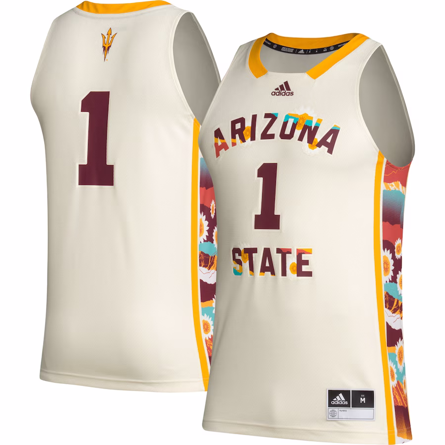 #1 Arizona State Sun Devils adidas Honoring Black Excellence Basketball Jersey - Khaki - Jersey