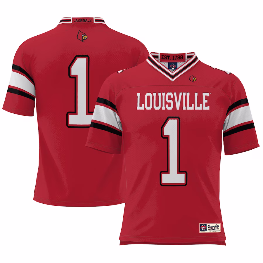 #1 Louisville Cardinals GameDay Greats Football Jersey - Cardinal - Jersey