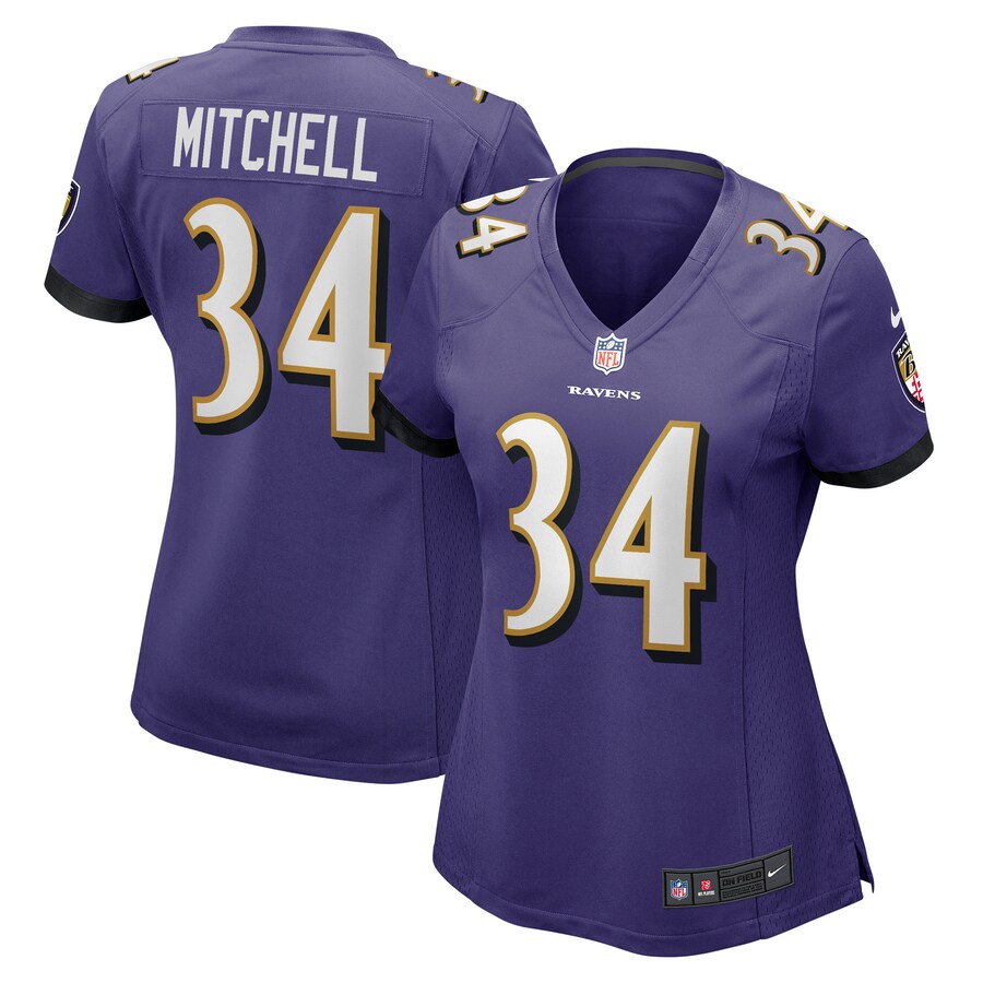 Women's Baltimore Ravens Keaton Mitchell Nike  Purple  Game Jersey - Jersey