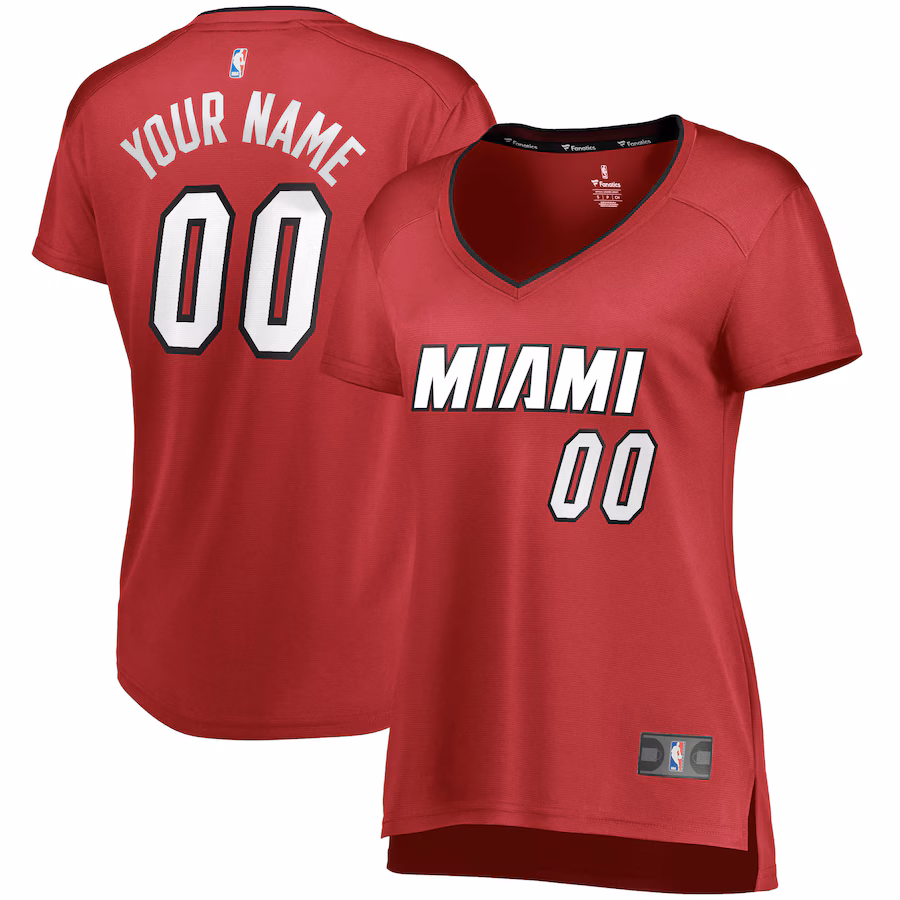 Women's Miami Heat Fanatics Wine Fast Break Replica Custom Jersey - Statement Edition - Jersey
