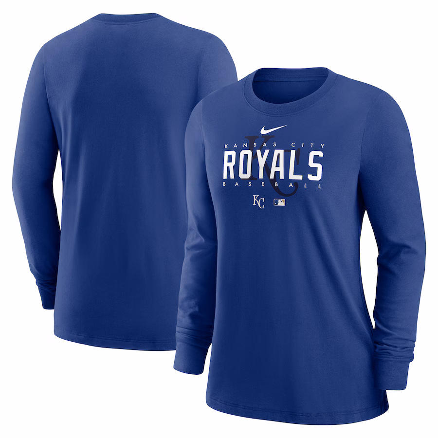 Women's Kansas City Royals Nike Royal Authentic Collection Legend Performance Long Sleeve T-Shirt - Jersey