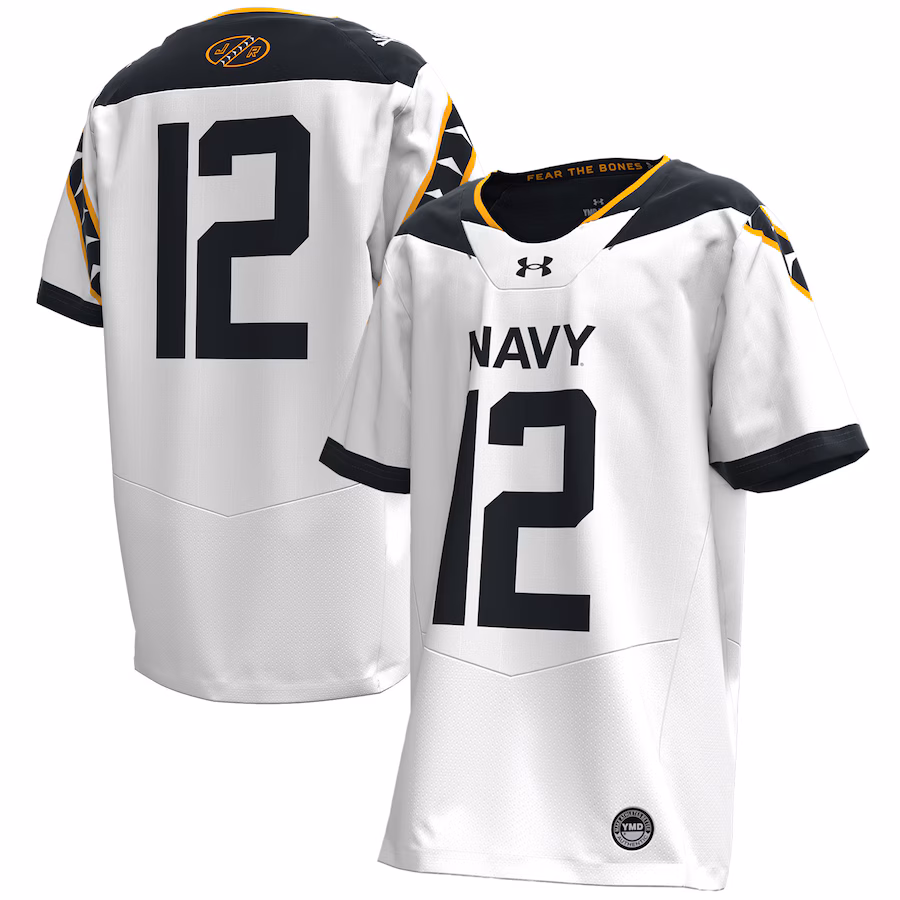 Youth Under Armour White Navy Midshipmen 2024 Rivalry Replica Jersey - Jersey