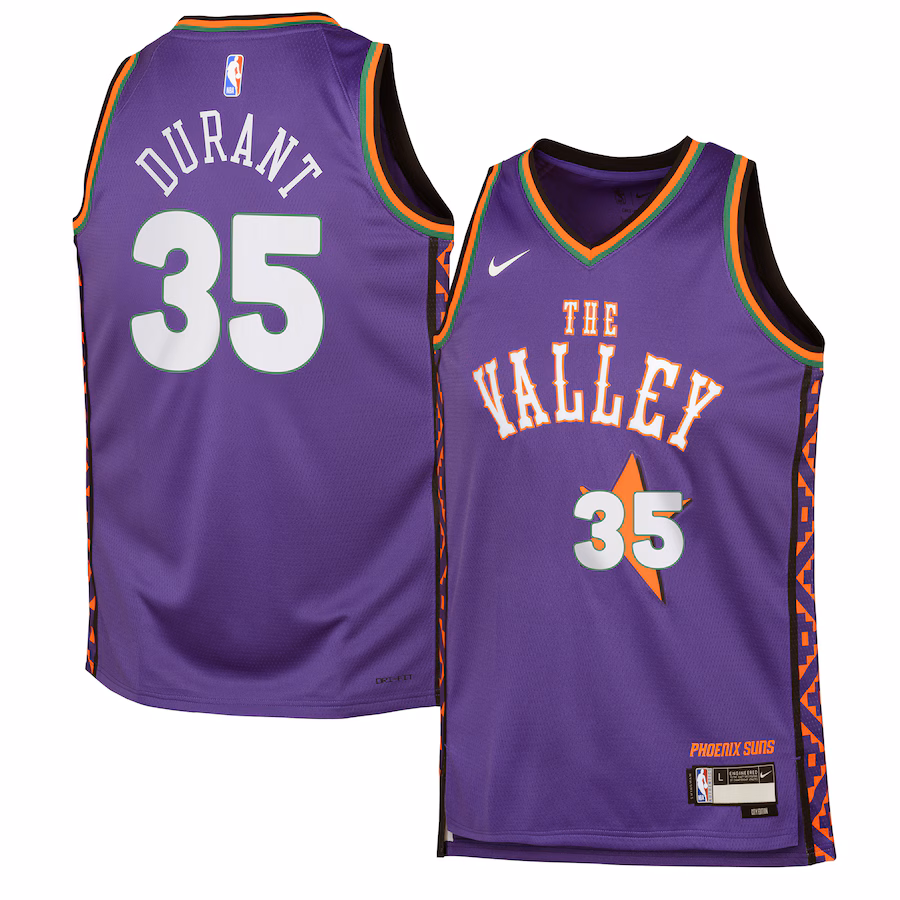 Youth Phoenix Suns Kevin Durant Nike Purple 2024/25 Swingman Player Jersey - City Edition - Jersey