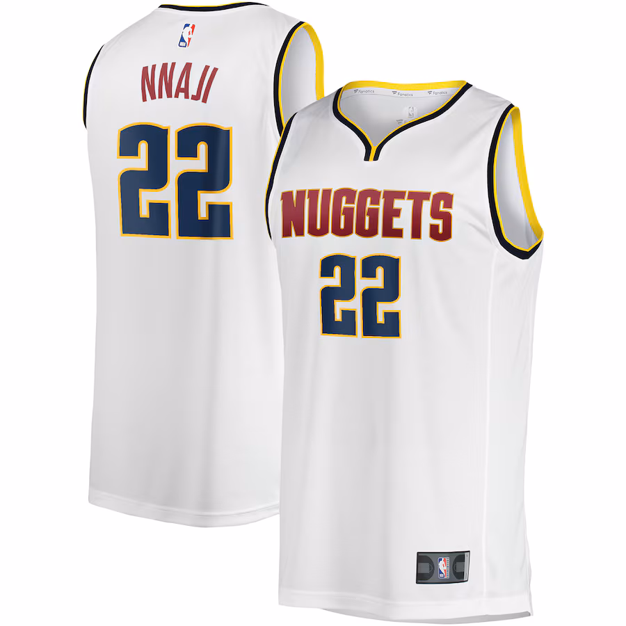Men's Denver Nuggets Zeke Nnaji Fanatics White Fast Break Player Jersey - Association Edition - Jersey