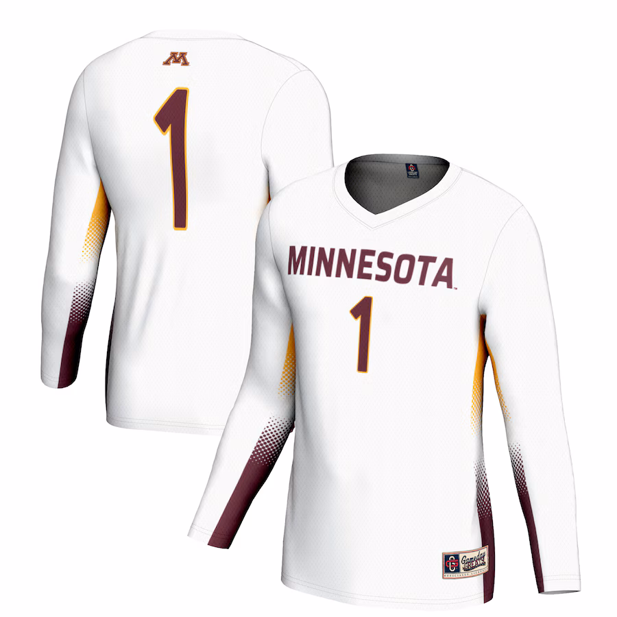 Unisex GameDay Greats #1 White Minnesota Golden Gophers Lightweight Volleyball Jersey - Jersey