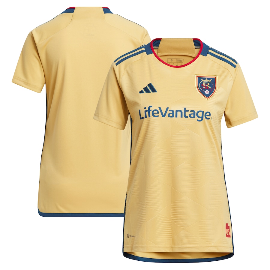 Women's Real Salt Lake adidas Gold 2023 The Beehive State Kit Replica Jersey - Jersey