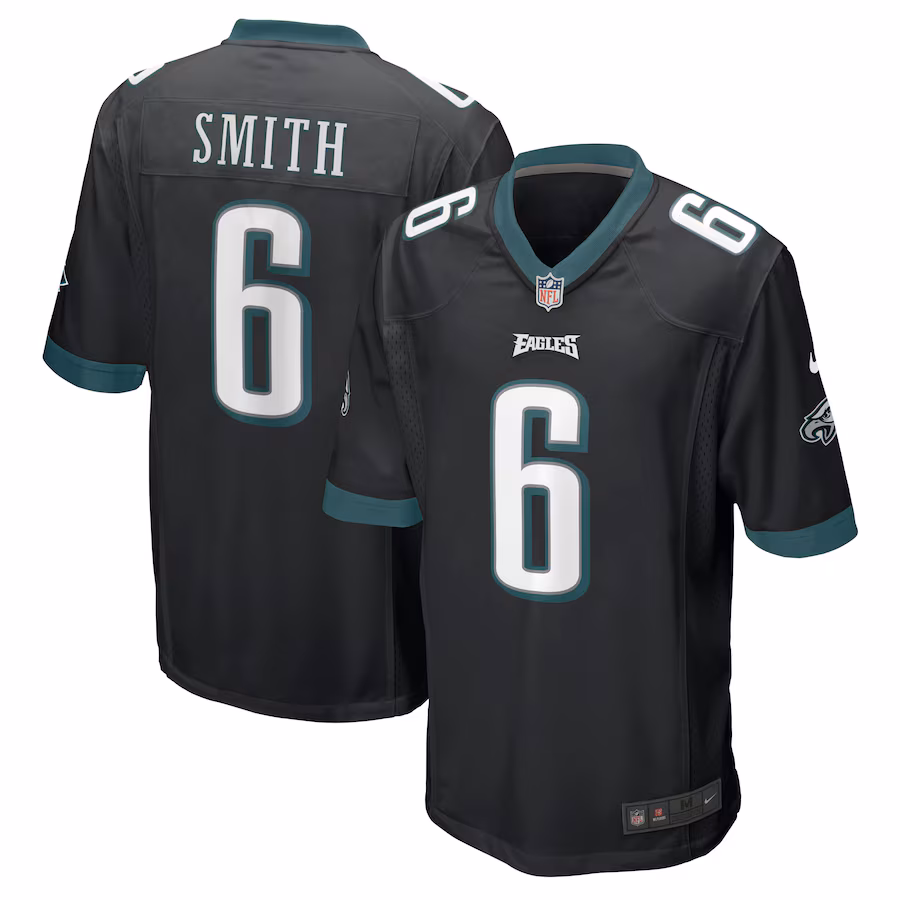 Men's Philadelphia Eagles DeVonta Smith Nike Black Game Jersey - Jersey