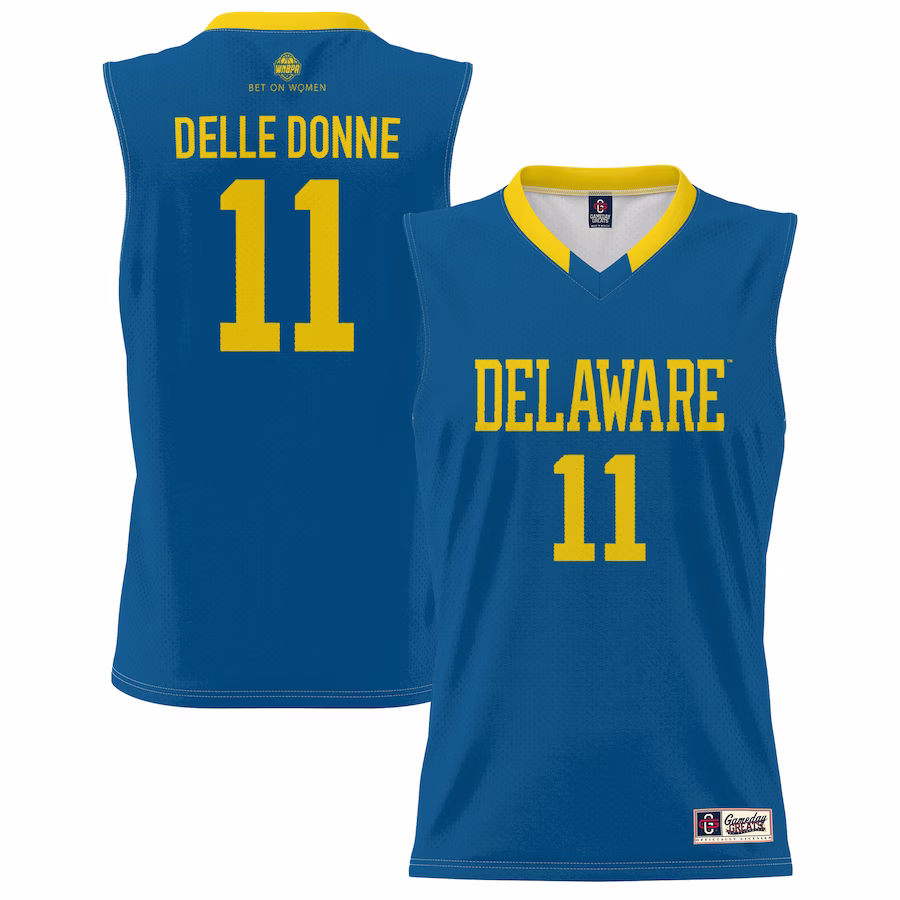 Elena Delle Donne Delaware Fightin' Blue Hens GameDay Greats Unisex Lightweight Basketball Alumni Jersey - Blue - Jersey