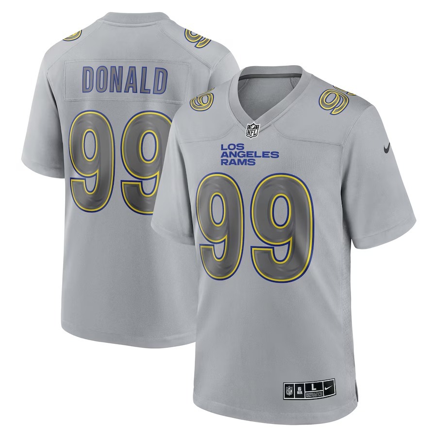 Men's Los Angeles Rams Aaron Donald Nike Gray Atmosphere Fashion Game Jersey - Jersey