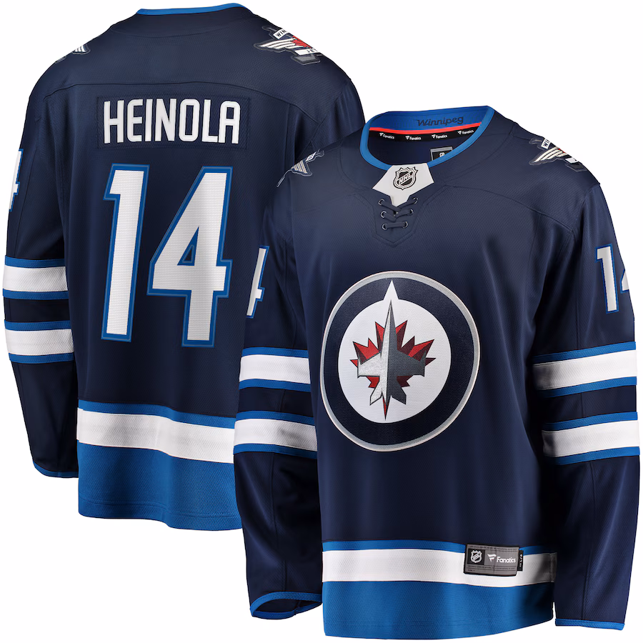 Men's Winnipeg Jets Ville Heinola Fanatics Navy Home Breakaway Player Jersey - Jersey