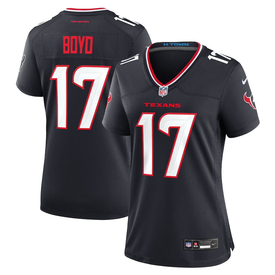Women's Houston Texans Kris Boyd Nike Navy Team Game Jersey - Jersey
