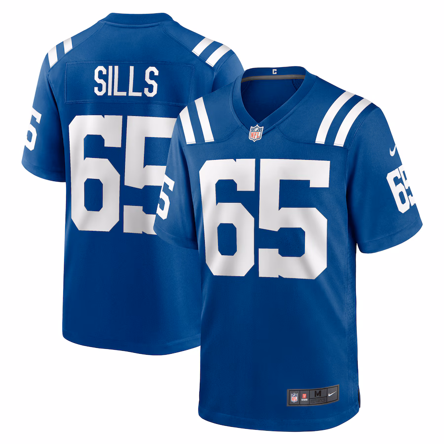 Men's Indianapolis Colts Josh Sills Nike  Royal Team Game Jersey - Jersey