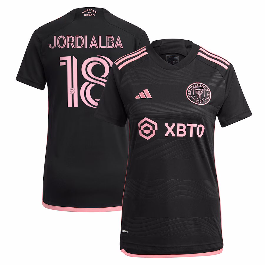 Women's Inter Miami CF Jordi Alba Ramos adidas Black 2023 La Noche Replica Player Jersey - Jersey