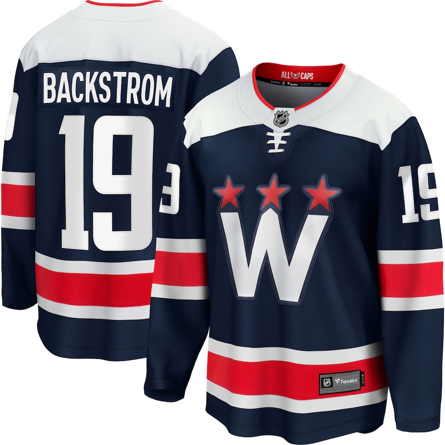 Men's Washington Capitals Nicklas Backstrom Fanatics Navy Alternate Premier Breakaway Player Jersey - Jersey