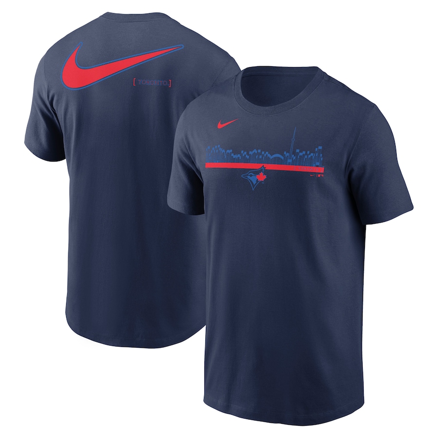 Men's Toronto Blue Jays Nike Navy 2-Hit Speed City Connect T-Shirt - Jersey