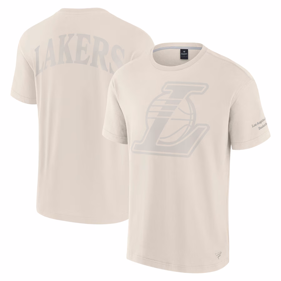 Men's Los Angeles Lakers Fanatics Cream Elements Iconic T-Shirt - Jersey