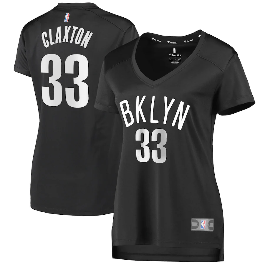 Women's Brooklyn Nets Nicolas Claxton Fanatics Charcoal Fast Break Player Jersey - Statement Edition - Jersey