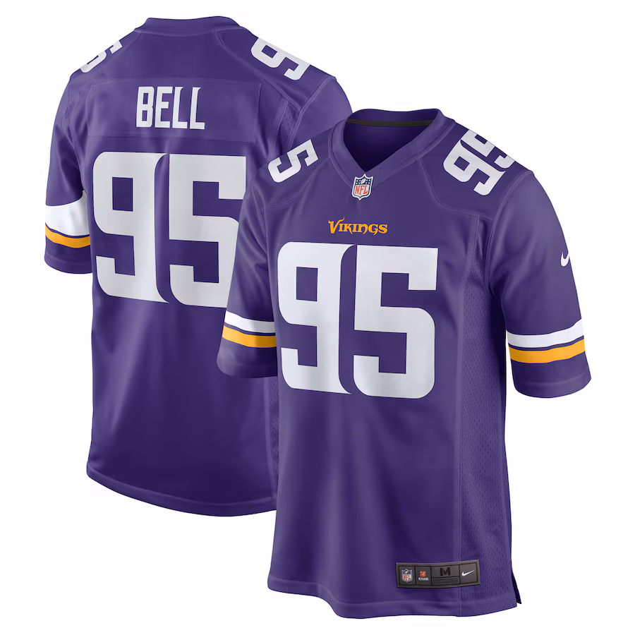 Men's Minnesota Vikings Travis Bell Nike Purple Game Jersey - Jersey