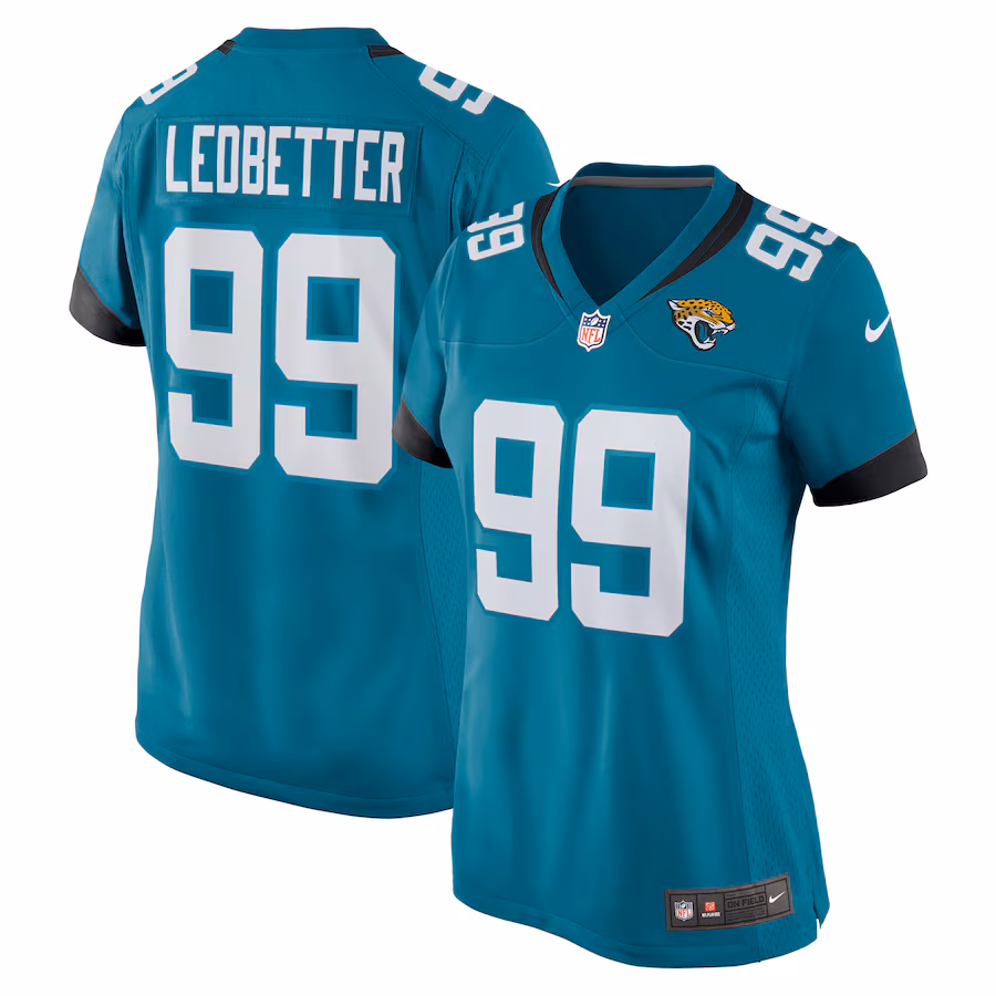 Women's Jacksonville Jaguars Jeremiah Ledbetter Nike Teal Home Game Player Jersey - Jersey