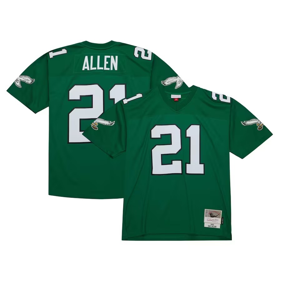 Men's Philadelphia Eagles Eric Allen Mitchell & Ness Kelly Green Legacy Replica Jersey - Jersey