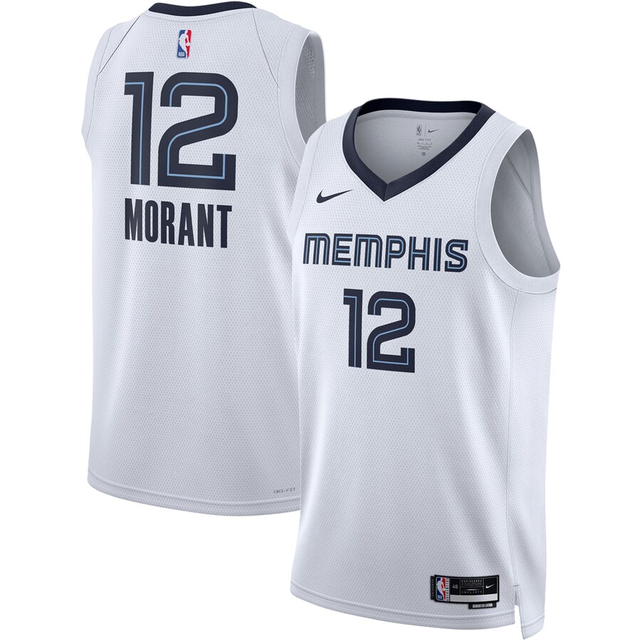 Unisex Memphis Grizzlies Ja Morant Nike White Swingman Jersey - Association Edition - Jersey
