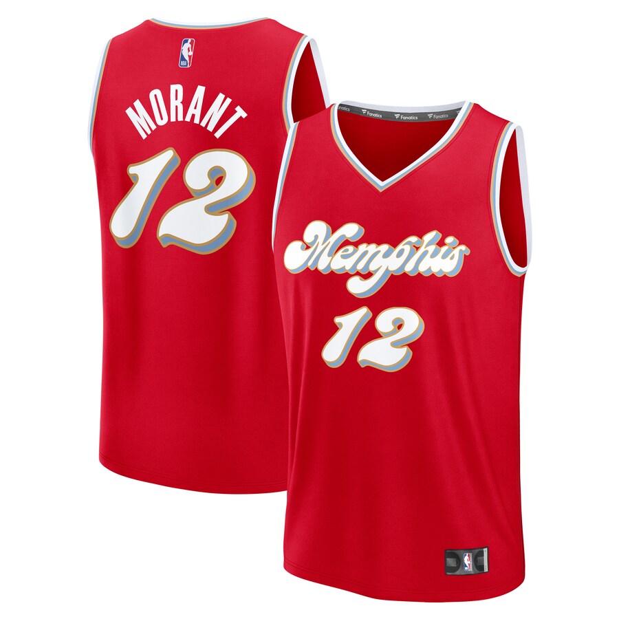 Men's Memphis Grizzlies Ja Morant Fanatics Red 2024/25 Fast Break Player Jersey - City Edition - Jersey