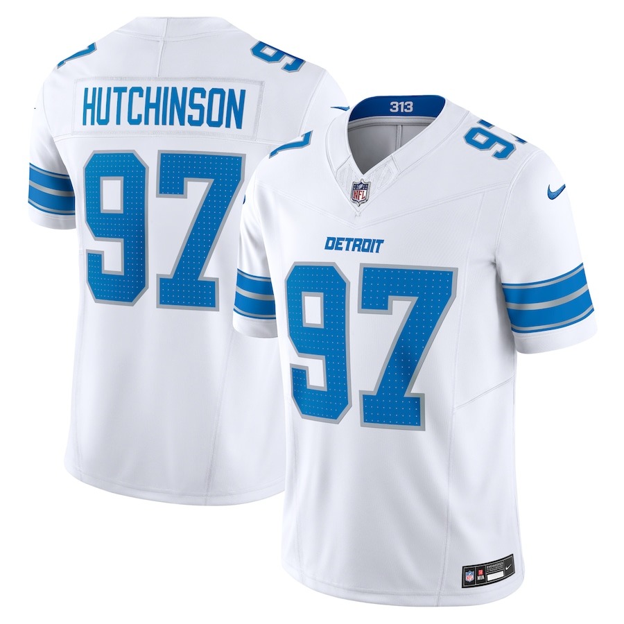Men's Detroit Lions Aidan Hutchinson Nike White Vapor F.U.S.E. Limited Jersey - Jersey