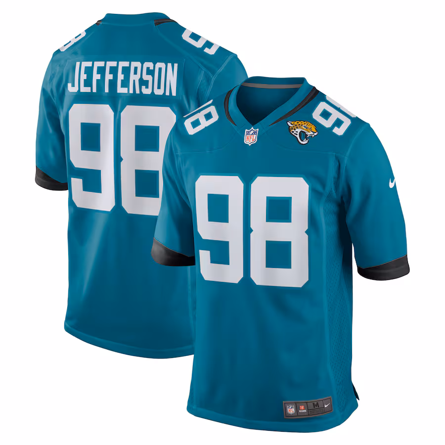 Men's Jacksonville Jaguars Jordan Jefferson Nike Teal Team Game Jersey - Jersey