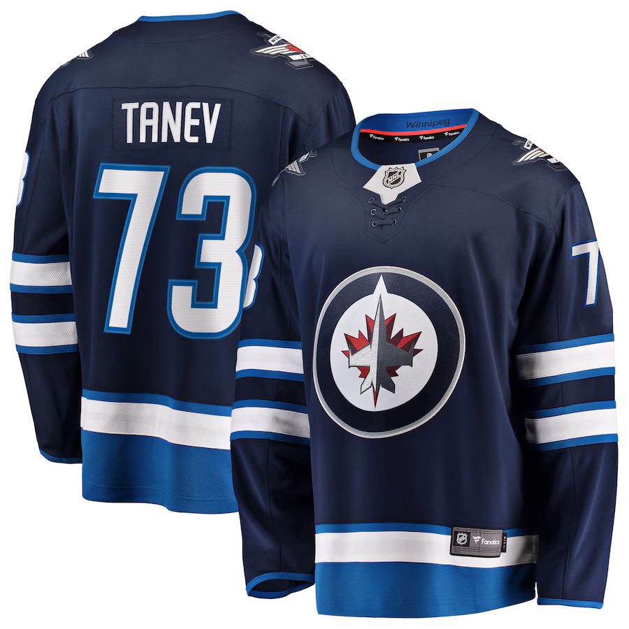 Men's Winnipeg Jets Brandon Tanev Fanatics Navy Home Breakaway Jersey - Jersey