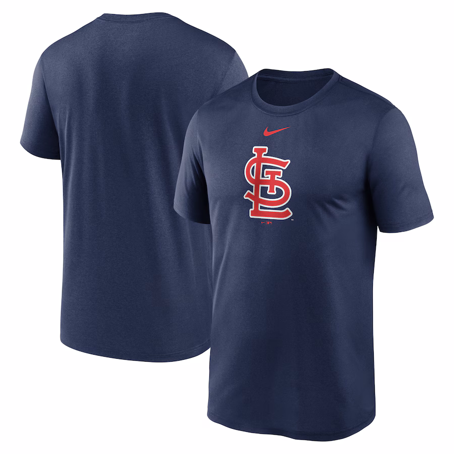 Men's St. Louis Cardinals Nike Navy Legend Fuse Large Logo Performance T-Shirt - Jersey