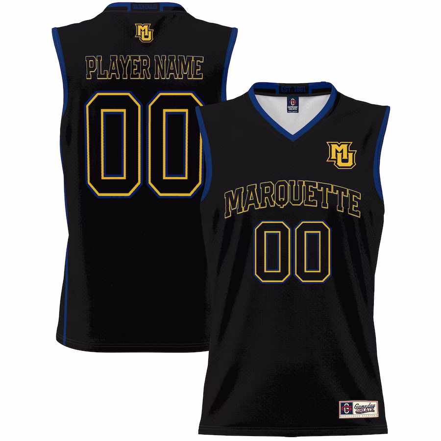Marquette Golden Eagles GameDay Greats Unisex  Lightweight NIL Pick-A-Player Basketball Jersey - Black - Jersey