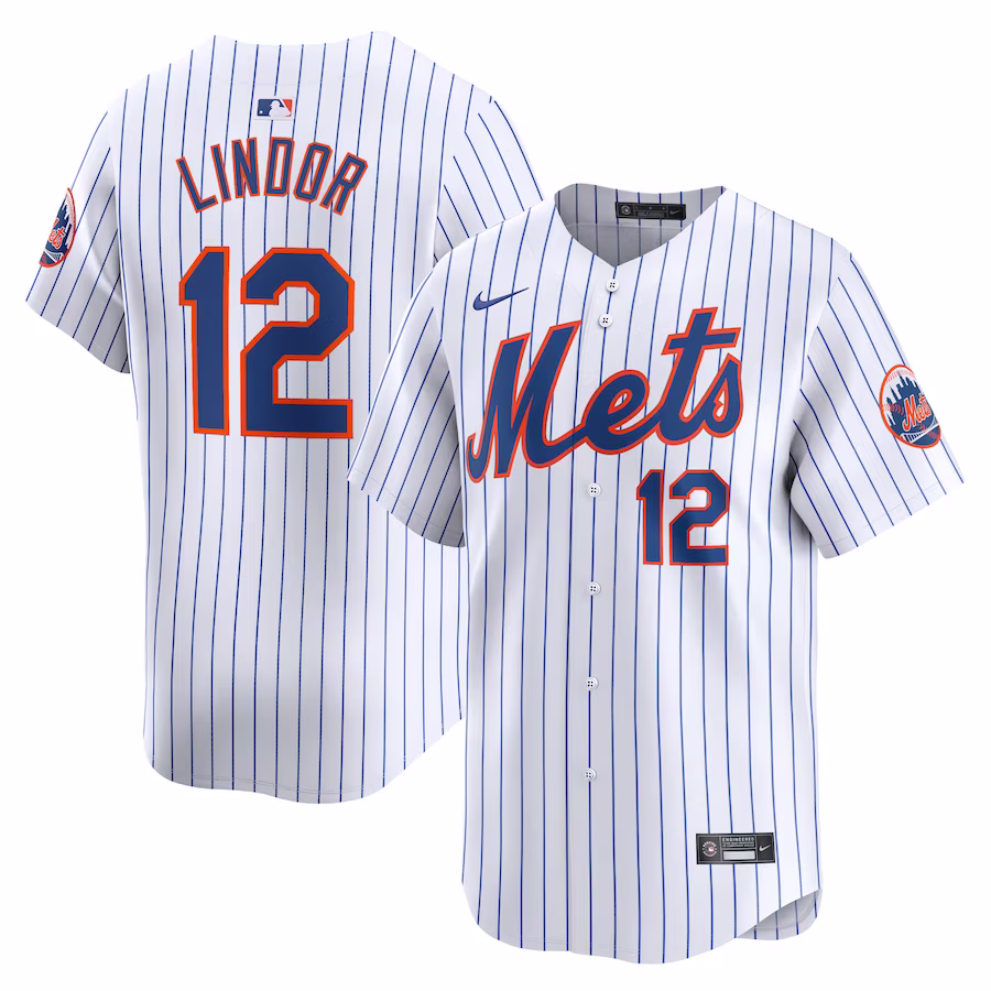Men's New York Mets Francisco Lindor Nike White Home Limited Player Jersey - Jersey