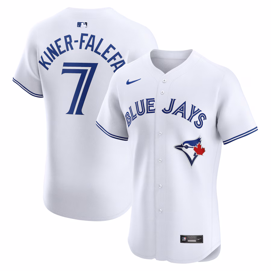 Men's Toronto Blue Jays Isiah Kiner-Falefa Nike White Home Elite Player Jersey - Jersey