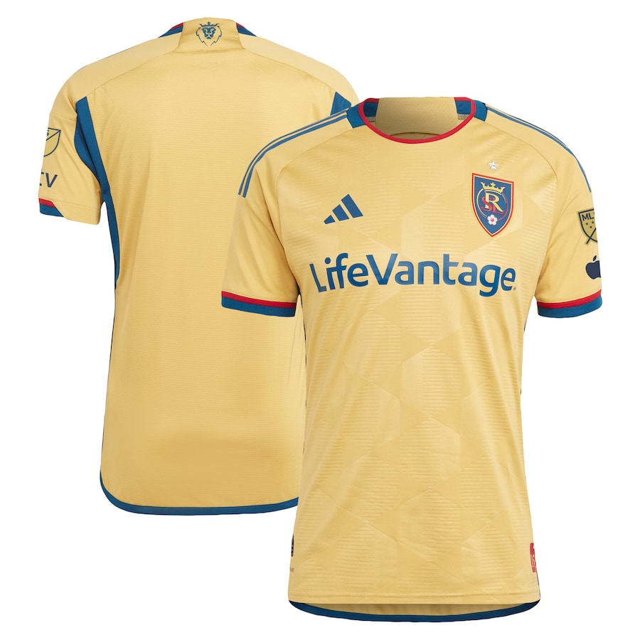 Men's Real Salt Lake adidas Gold 2023 The Beehive State Kit Authentic Jersey - Jersey